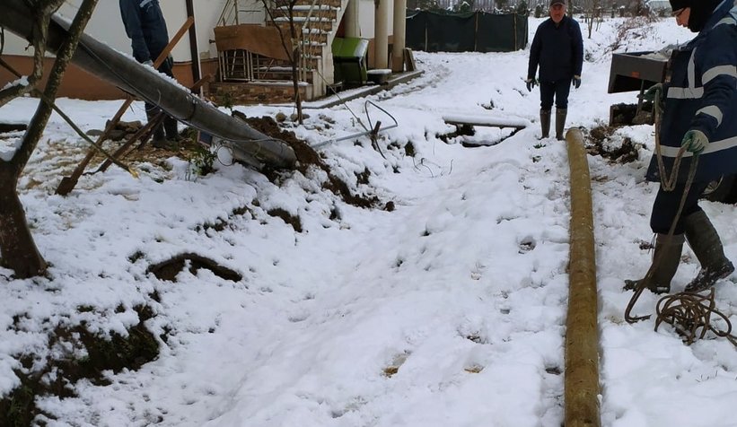 SEDAŞ ekiplerinin karla mücadelesi