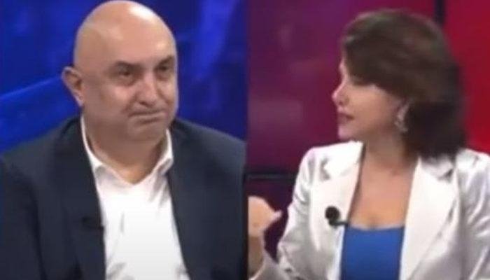 Sedef Kabaş'ın Cumhurbaşkanı'na hakaret ettiği programa CHP'li Özkoç'un yüz ifadesi damga vurdu