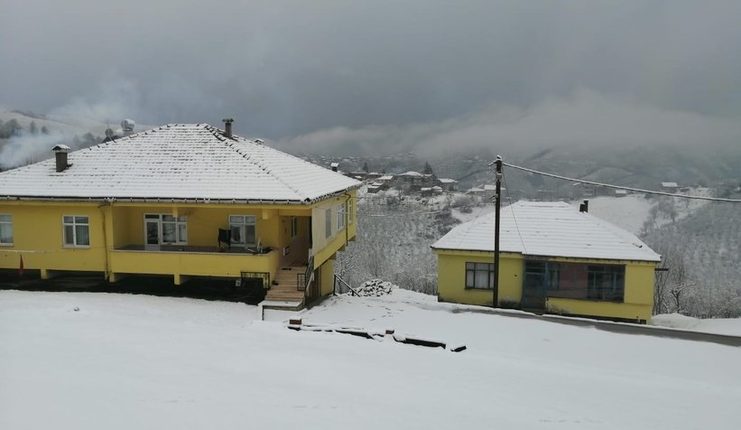 Şehirden kar manzaraları