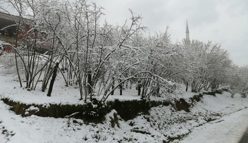 Şehirden kar manzaraları