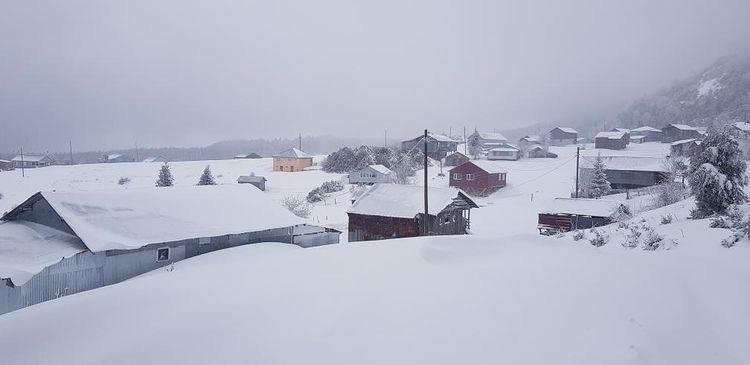 Şehirden kar manzaraları