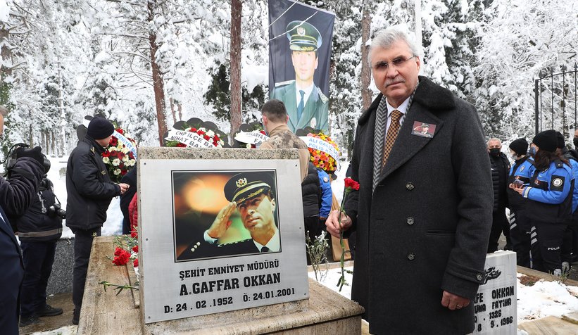 Şehit Emniyet Müdürü Ali Gaffar Okkan Mezarı başında anıldı