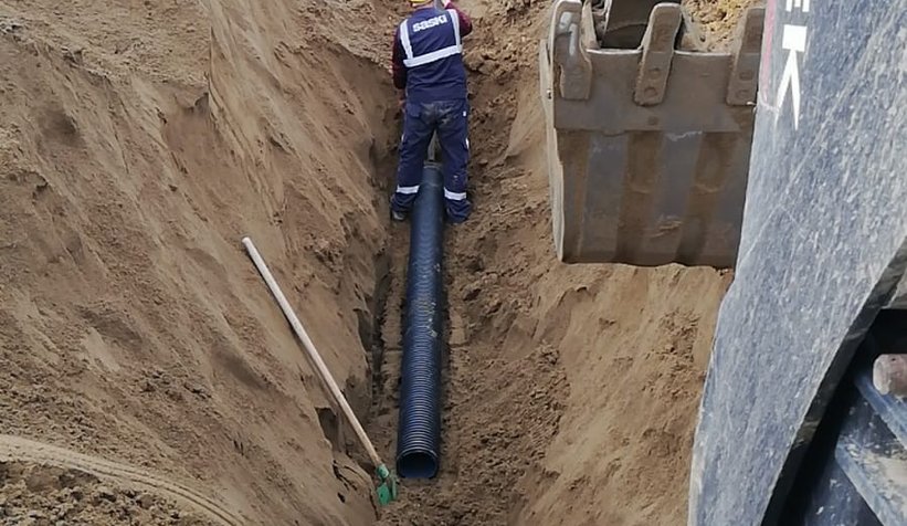 Şehrin kuzeyine altyapı çalışması