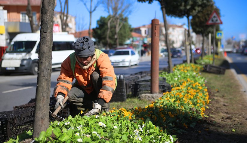 Şehrin sokakları rengârenk çiçek bahçesine dönüşüyor
