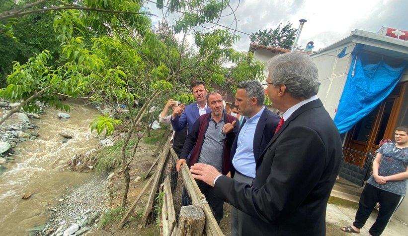 Selden zarar gören mahallelerde inceleme yaptılar