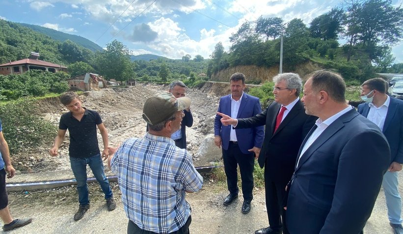 Selden zarar gören mahallelerde inceleme yaptılar