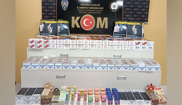 Serdivan'da iş yerine kaçakçılık baskını