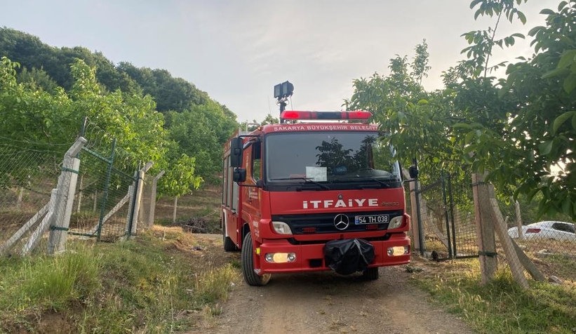 Serdivan'da kadın paraşütçü ağaçlık alana çakıldı