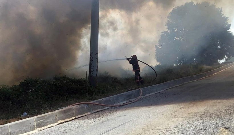 Serdivan'da ormanlık alanda korkutan yangın
