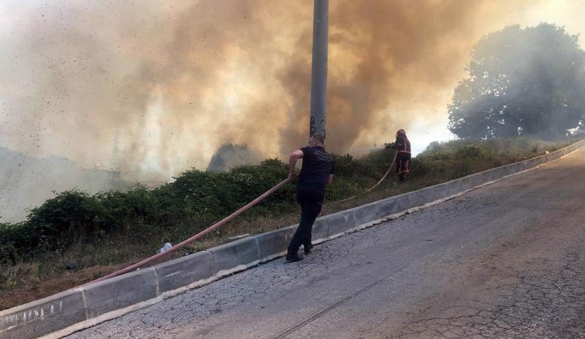 Serdivan'da ormanlık alanda korkutan yangın