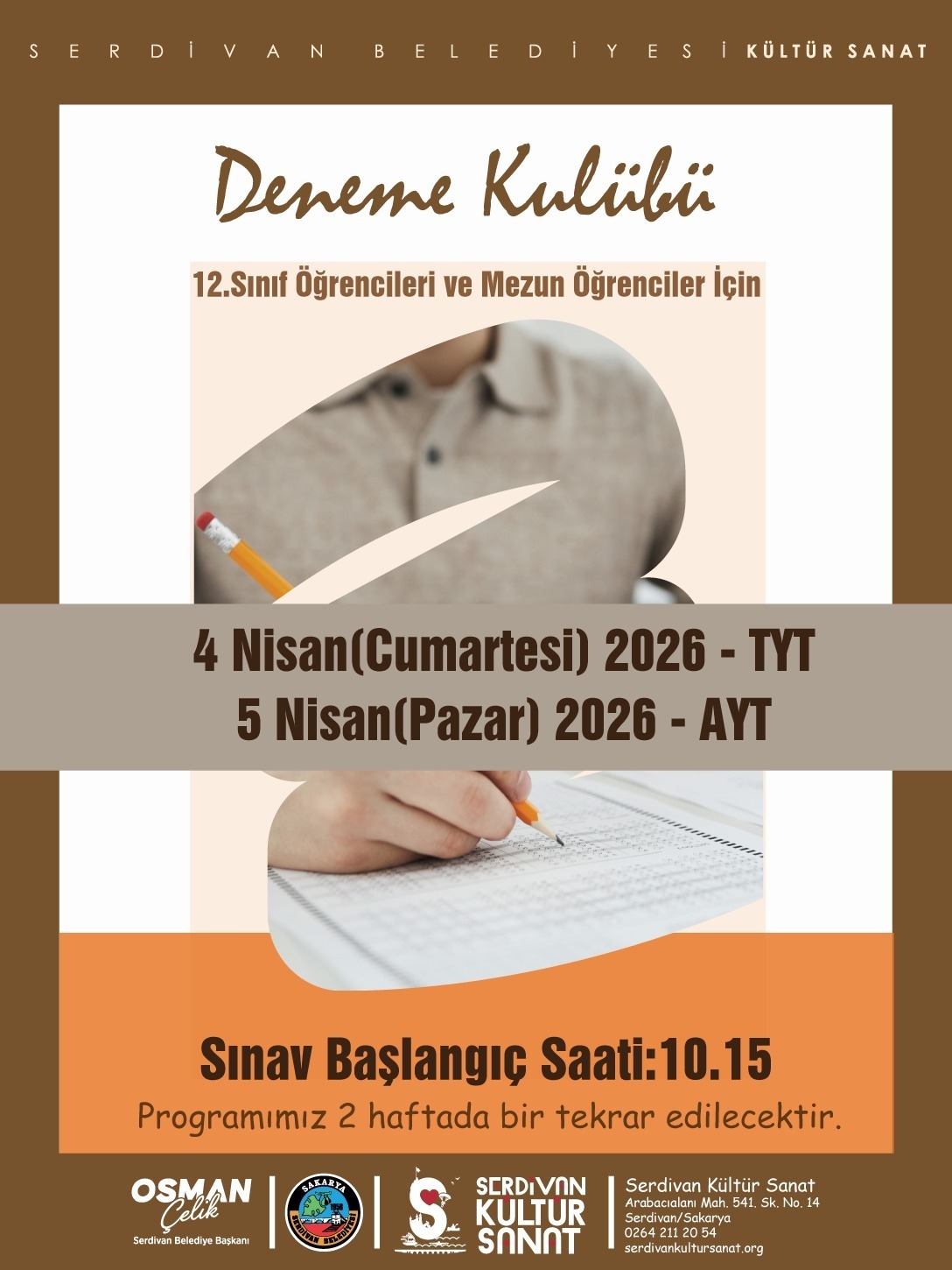 Serdivan Deneme Kulübü ile TYT-AYT maratonu başlıyor