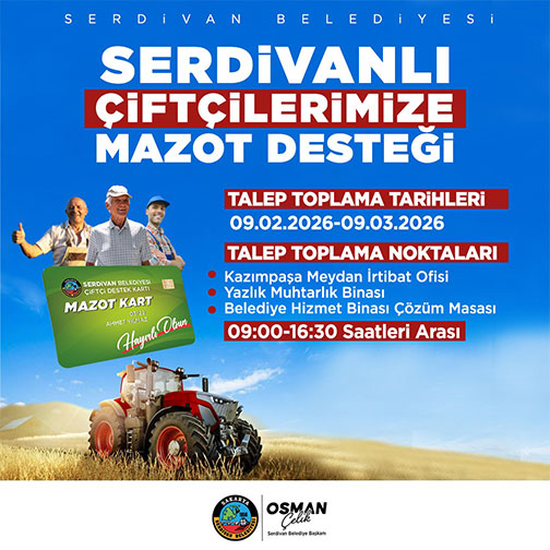 Serdivan’da mazot desteği için son çağrı