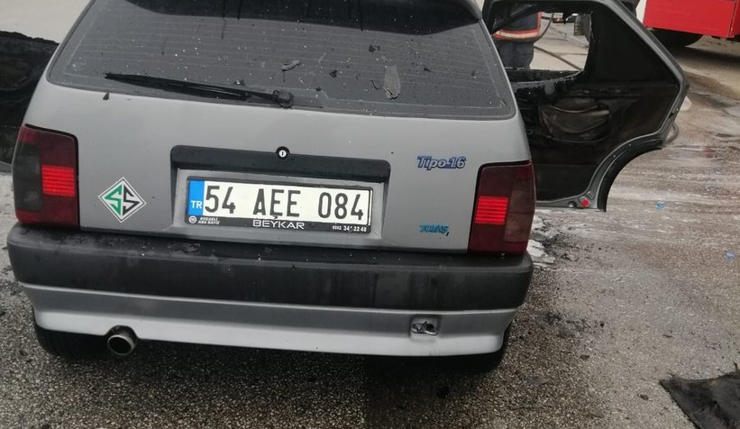 Seyir halinde alev aldı