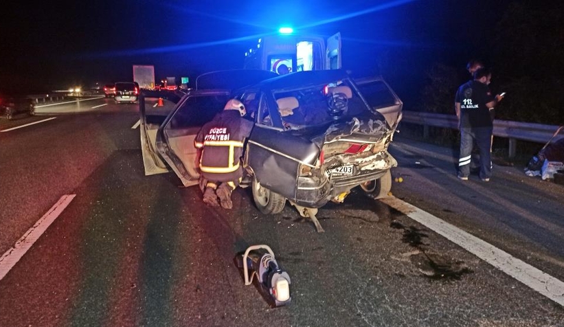 Sıkışan yolcuyu itfaiye kurtardı