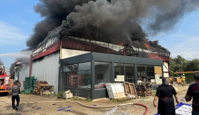 Soğuk hava deposunda yangın 