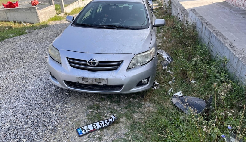 Sokak köpekleri park halindeki araca zarar verdi