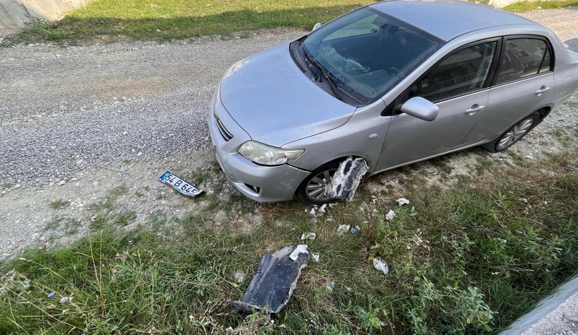 Sokak köpekleri park halindeki araca zarar verdi