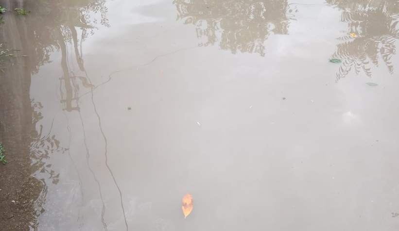 Sokakları yağmurda göle döndü