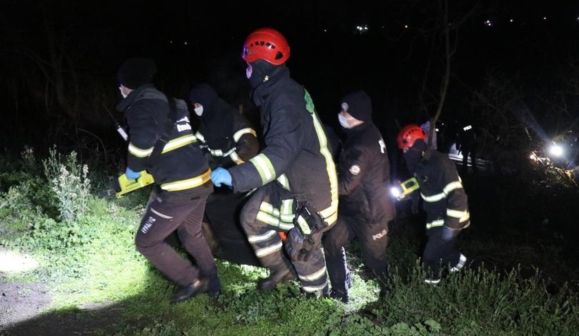 Su kanalına uçan cipte can verdi