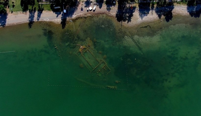 Sular çekildi, bin 500 yıllık bazilika ortaya çıktı