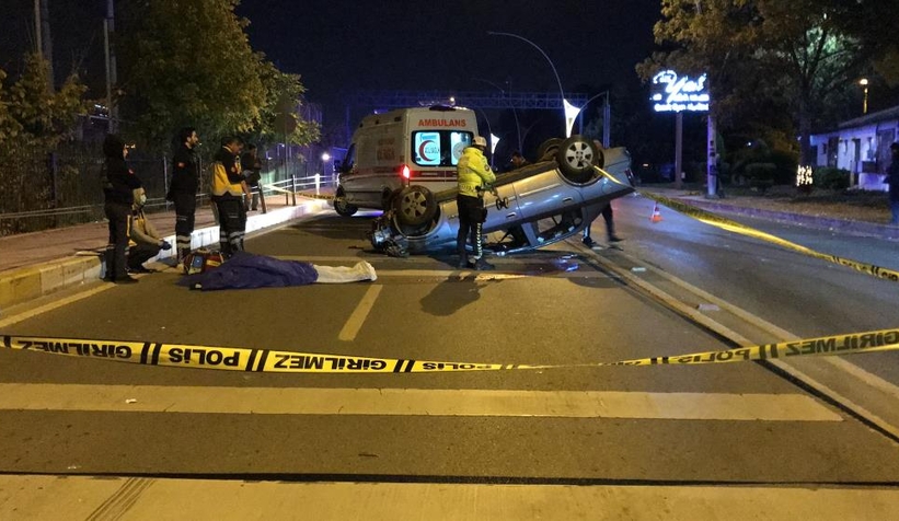 Takla atan otomobildeki 16 yaşındaki genç öldü