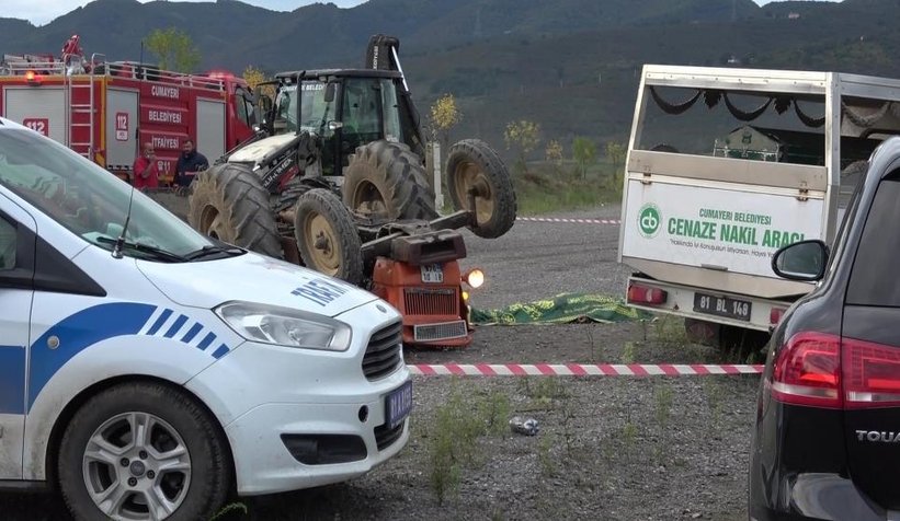 Takla atan traktörde 1 kişi öldü, 1 kişi yaralandı
