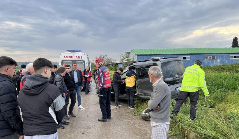 Taklalar atan araçta 5 kişi yaralandı