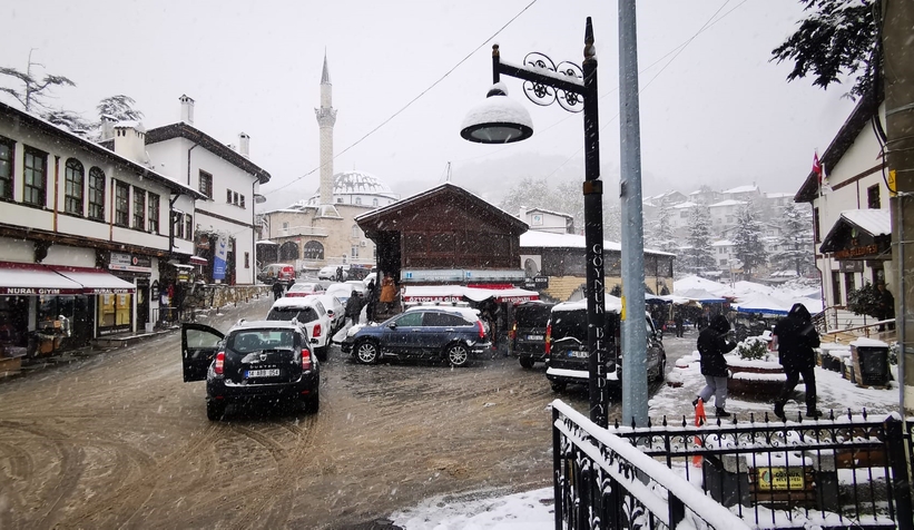 Tarihi Osmanlı kasabalarında kış güzelliği yaşanıyor