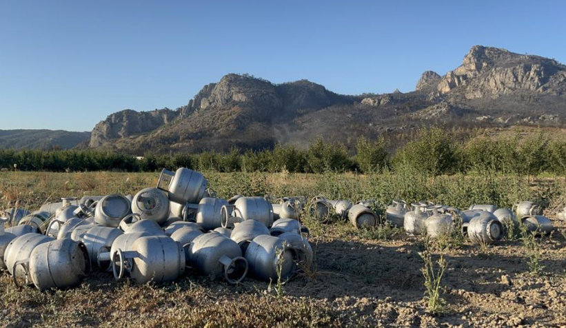 Tarla tüp tarlasına döndü!