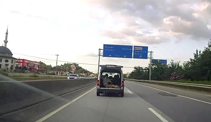 Tehlikeli yolculuk kamerada