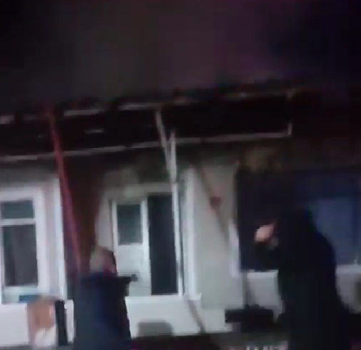 Tek katlı evde yangın çıktı