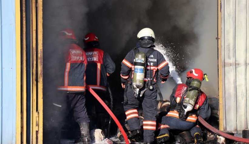 Tekstil atölyesi yandı