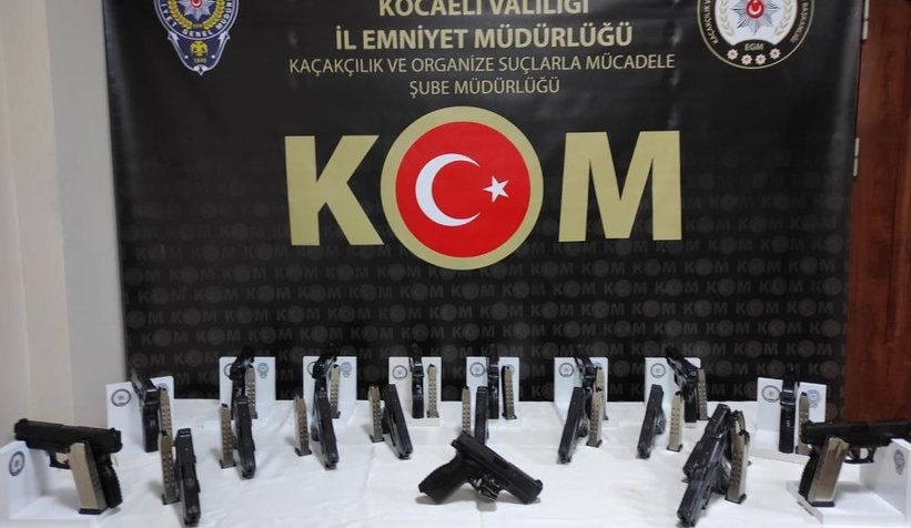 TEM'de 20 ruhsatsız tabanca ele geçirildi