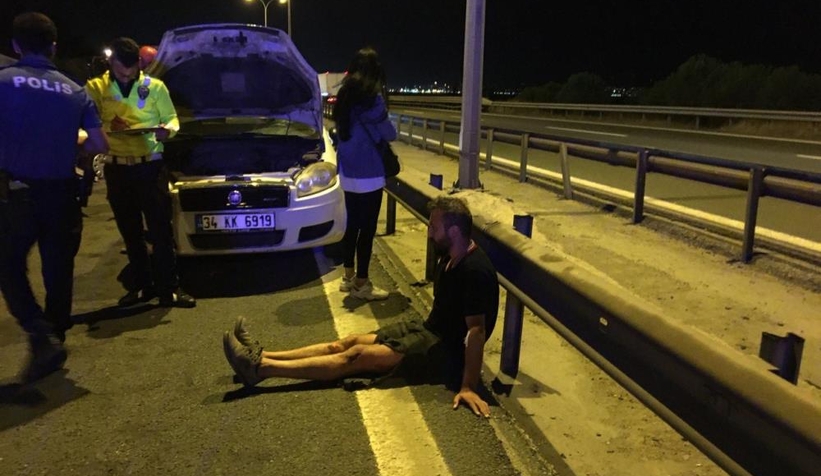 TEM'de Feci Kaza 1'i bebek 5 Yaralı otomobilden fırlayan bebek aracı ise yürek burktu