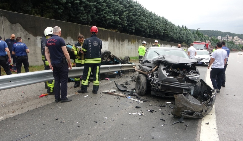 TEM'de feci kaza: 1 ölü, 1 yaralı