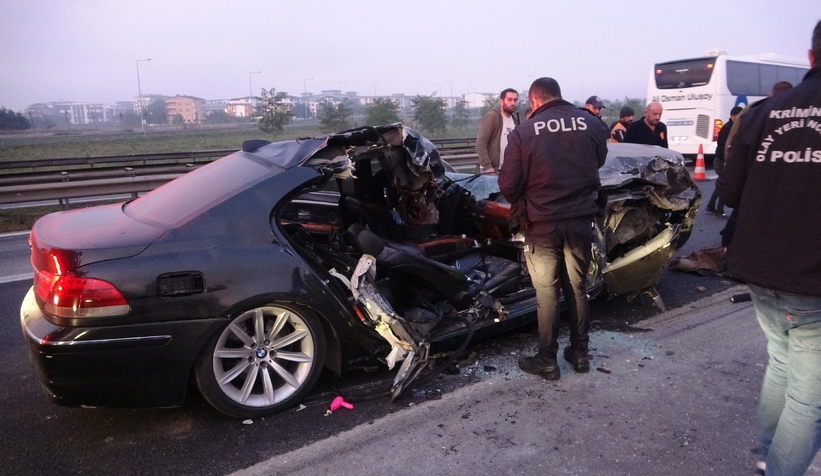 TEM'de korkunç kaza: 1 ölü, 2 yaralı