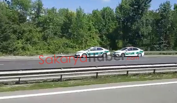 TEM'de korkutan kaza