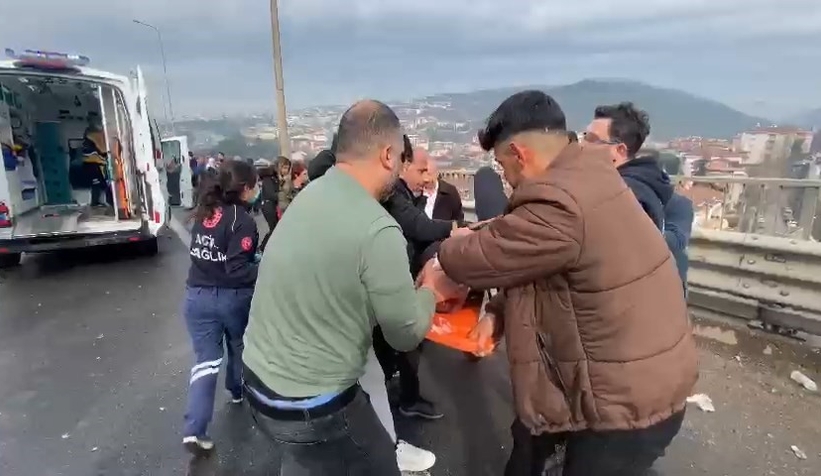 TEM'de zincirleme kaza; Çok sayıda yaralı var