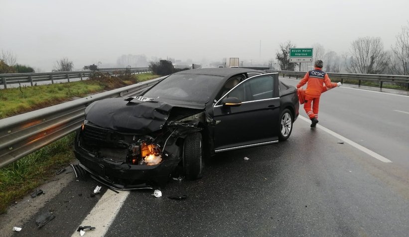 TEM otoyolu milyonluk kaza