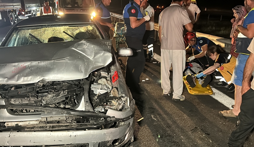 TEM Otoyolunda 5 araçlı kaza:14 yaralı