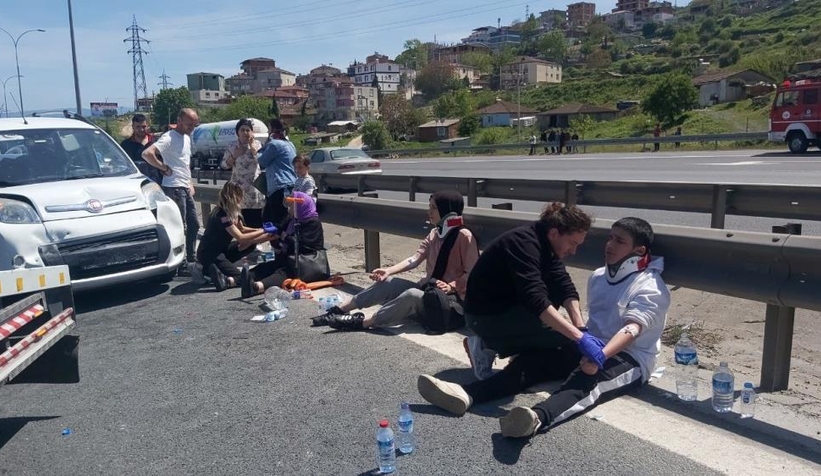 TEM’de zincirleme kaza: 10 yaralı