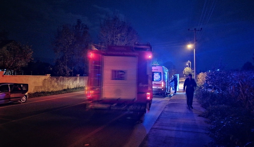 Tarlaya uçan otomobilde sürücü yaralandı