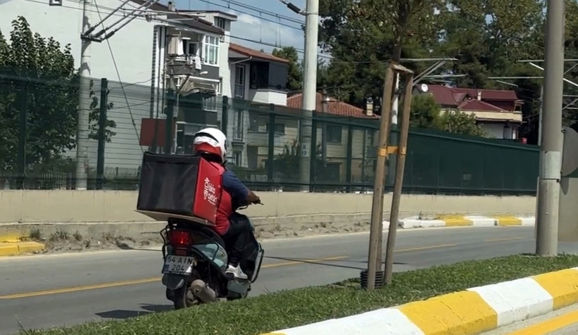 Ters yönde ilerleyen kuryesi tehlike saçtı