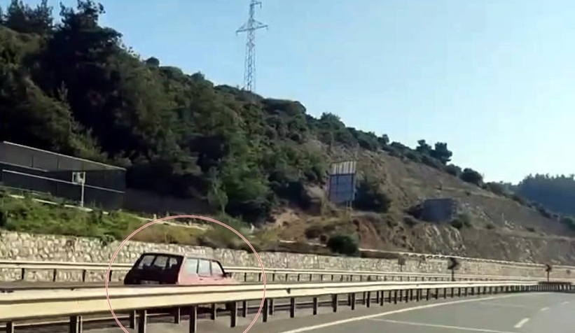 Ters yönde tam gaz böyle gitti, kaza yaptı