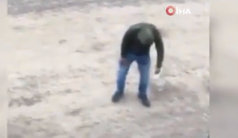 Tiner çeken gencin hali yürekleri sızlattı