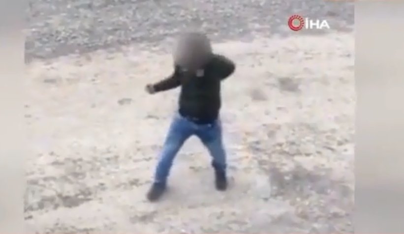 Tiner çeken gencin hali yürekleri sızlattı