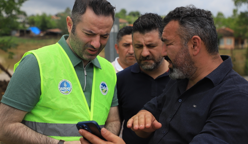 Tokmaklıdere'de araziler sular altında kaldı