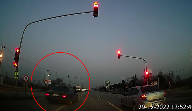 Trafik canavarı kamerada