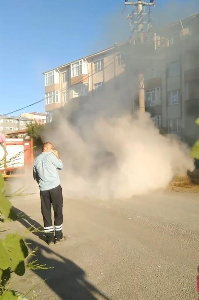 Trafo yangınını silahı çatışma sandılar