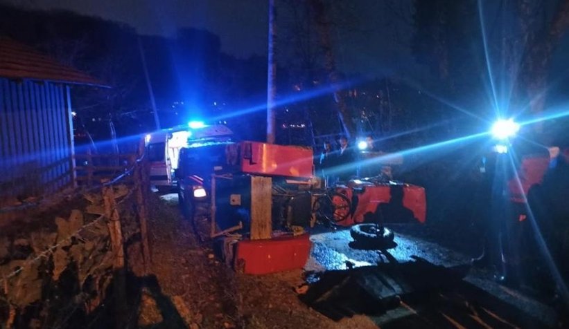 Traktör altında can verdi